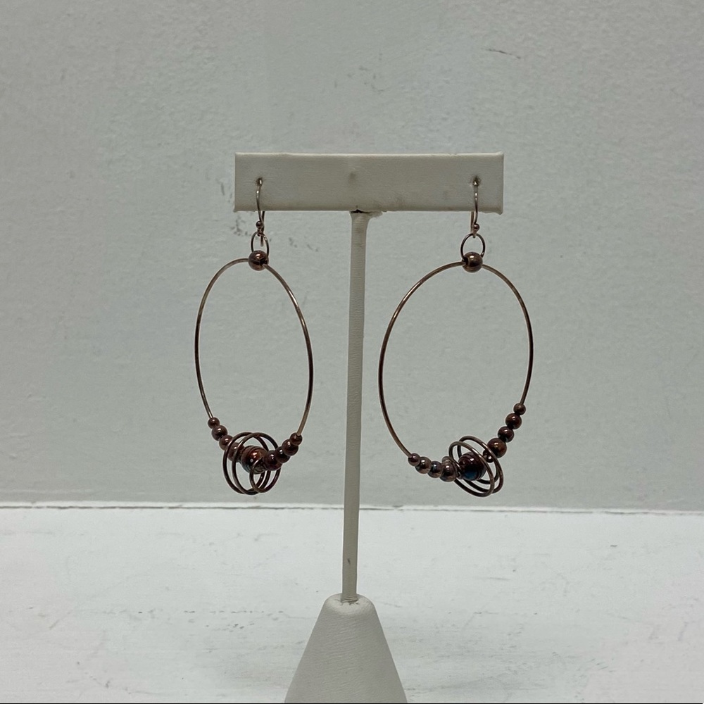 Bronze Ring Beaded Hoop